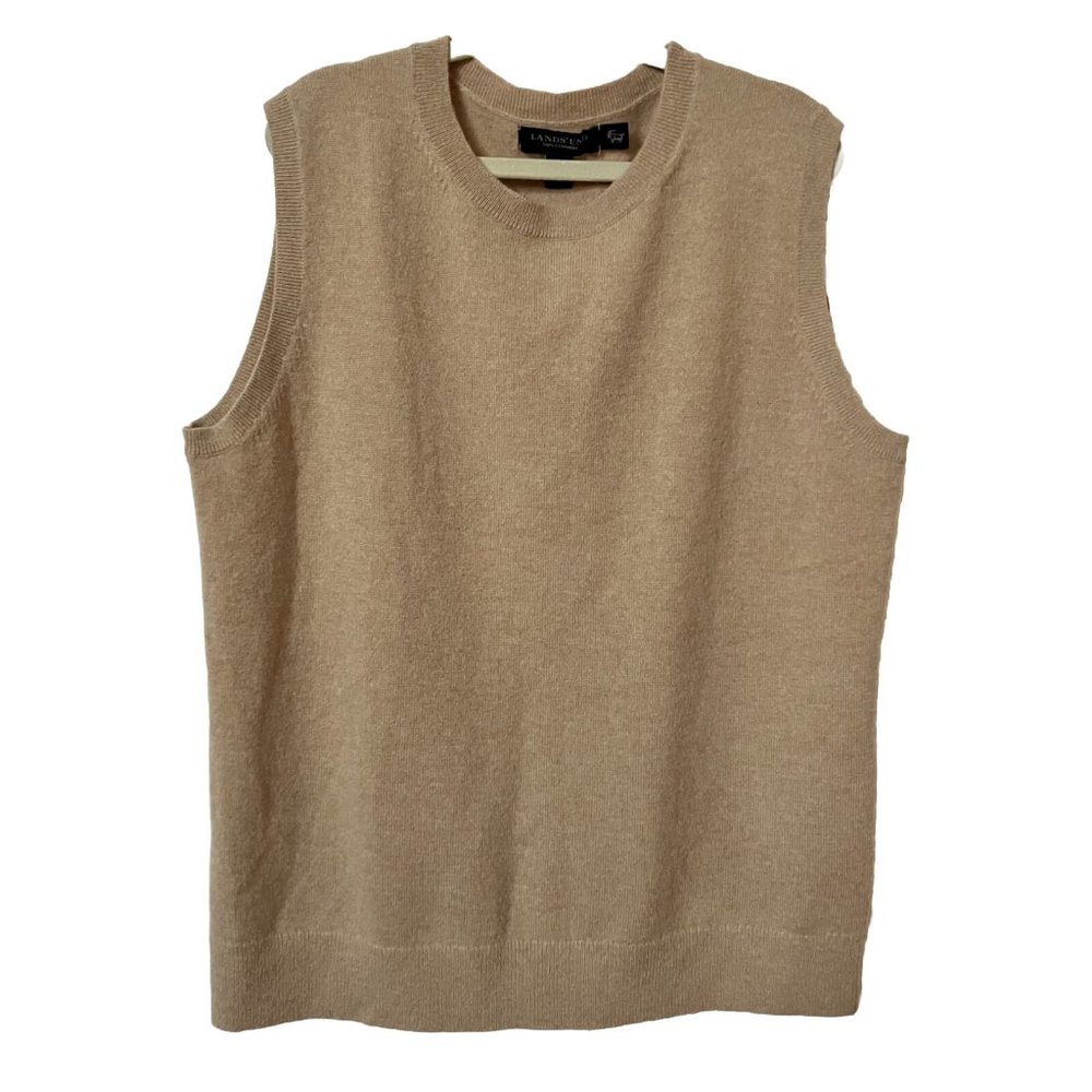 Women's Tan Sleeveless Sweater